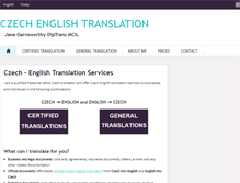 Tablet Screenshot of czechenglishtranslator.co.uk